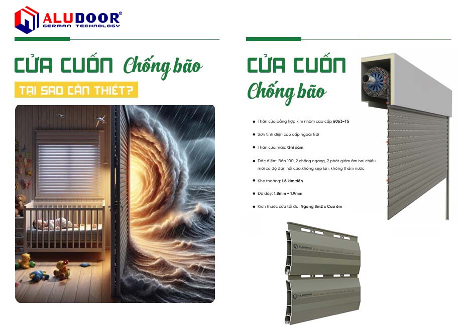 Cửa Cuốn Khe Thoáng Siêu Trường ALUDOOR AST100 AST100