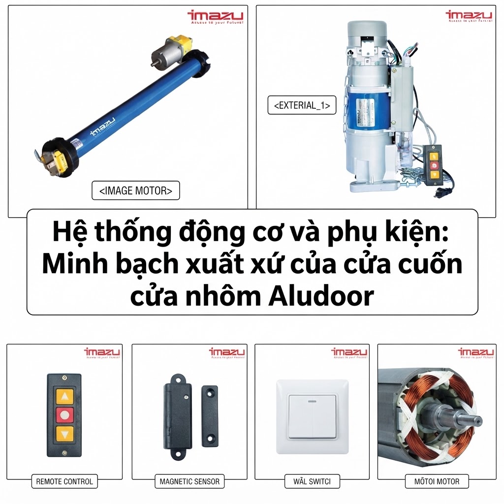 He thong dong co va phu kien Minh bach xuat xu cua cua cuon cua nhom Aludoor
