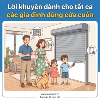 Lời khuyên dành cho tất cả các gia đình dùng cửa cuốn